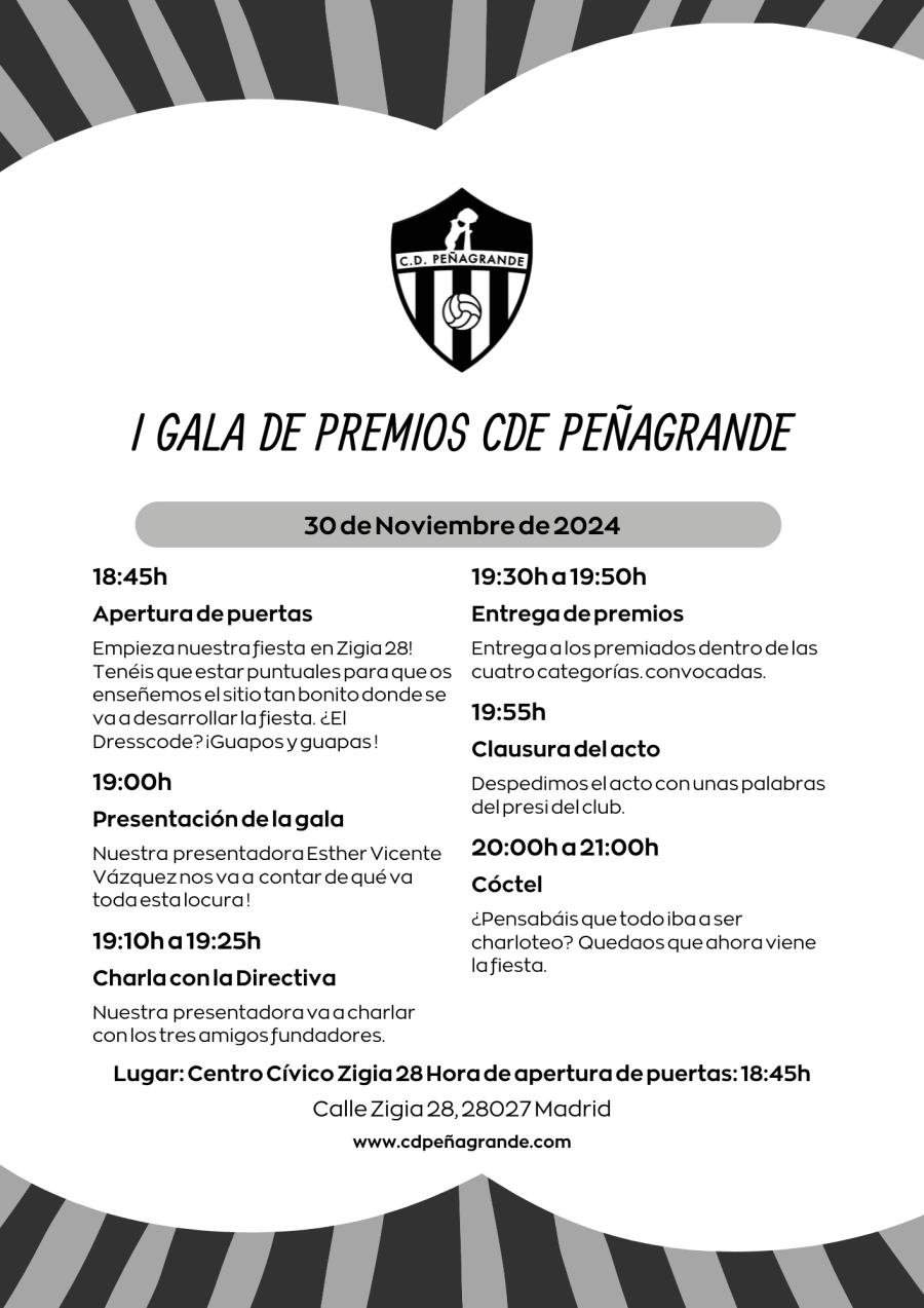 En este momento estás viendo I GALA DE PREMIOS CDE PEÑAGRANDE 2024